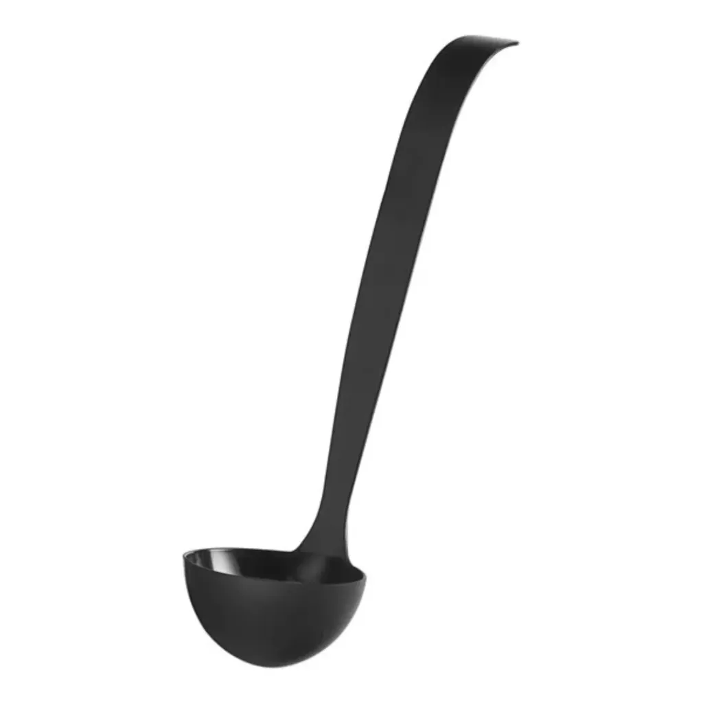 [3BKBOU] Ladle Plastic 3 OZ. Black - 48/Case