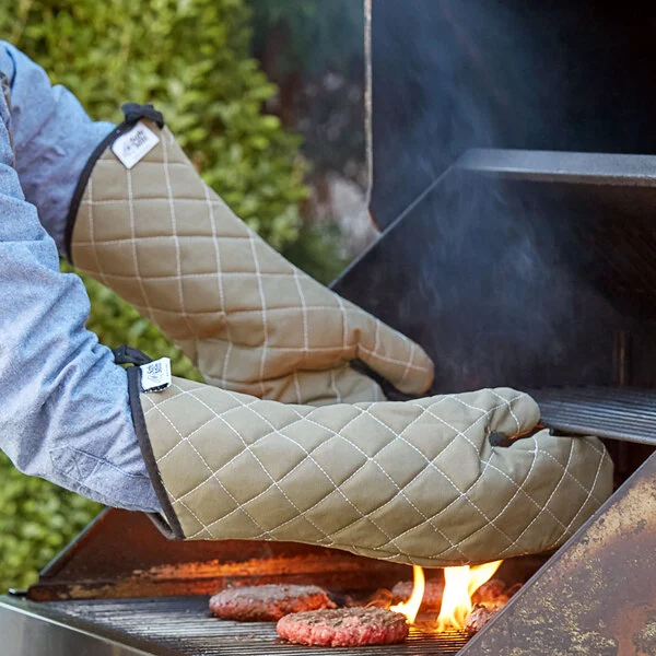 [NLHNBOU] Glove 17" Flame Retardant Oven Mitts with Neoprene Gusset