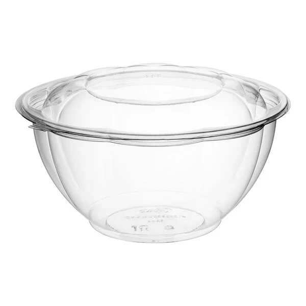 Lid 48 OZ Bowl  Clear Pet 300 Unit Rose