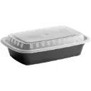 Container Black 24 Oz 1 Comp Rectangular 150 Unit Microwavable