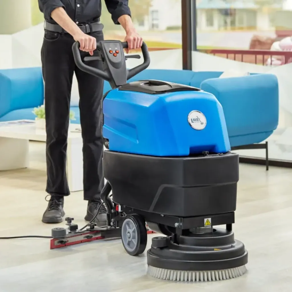 [SCRUB] Corded Walk Behind Disc Floor Scrubber 17" with Scrub Brush - 9 Gallon
