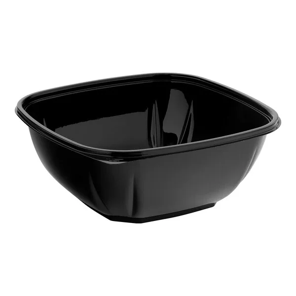 [B48BOU] Bowl 48 OZ Black Square Pet 300 Unit (Bowl Only)