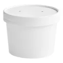 Container 64 Oz Paper White 250 Unit With Lid