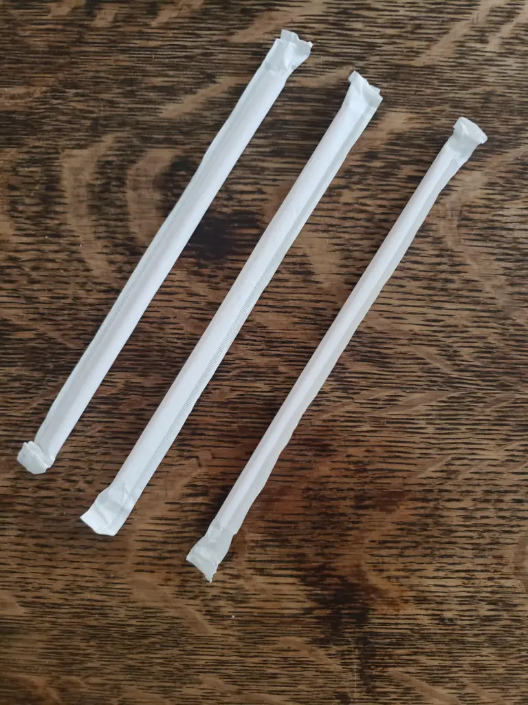 [STRAW] Straw Plastic Jumbo Wrap 7,75 Clear  500 Pcs