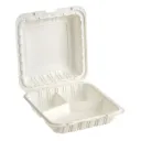 Container 9X9" 3 Compartment (150 Pcs) TFPP Microwavable